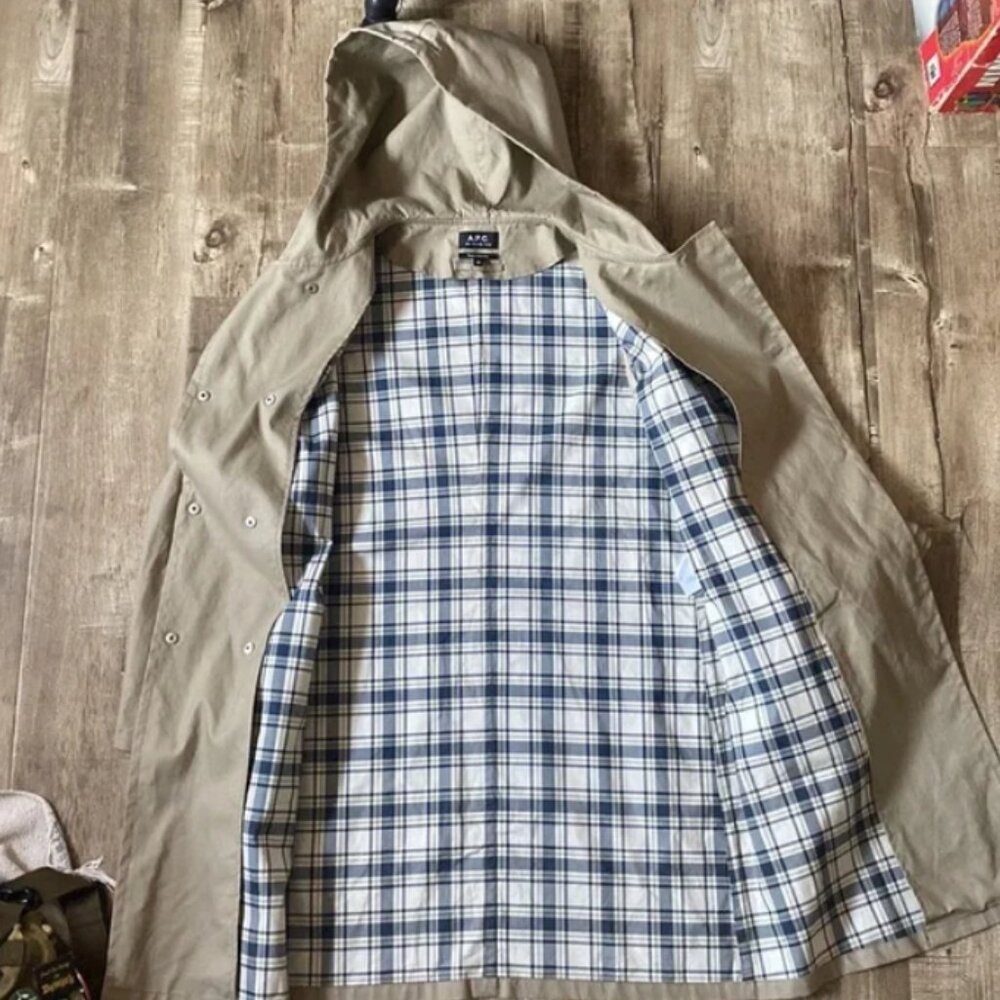 A.P.C. Double Breasted Snap Trench Coat